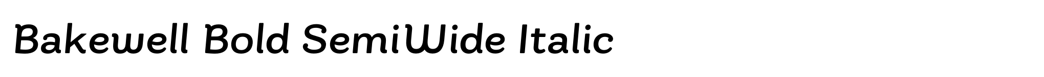 Bakewell Bold SemiWide Italic image